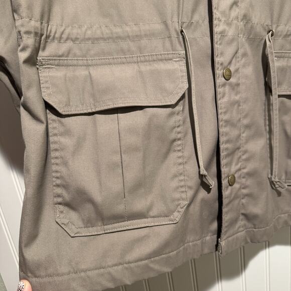 Vintage Woolrich Taupe Chore Coat Size Large - Picture 2 of 6